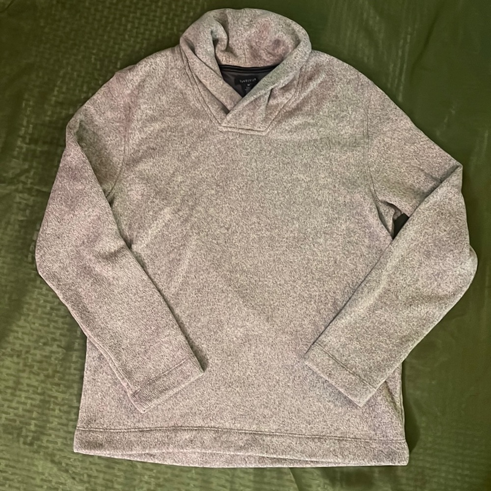 Pullover Van Heiden medium mens sweatshirt in grey knit.